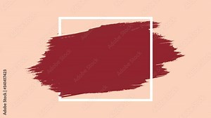 Vidéo Stock Brush background with red brush strokes being painted and an animated frame or empty text box moving around the paint strokes. Frame has copy space for text. Great for advertisements.