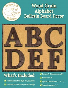 Rustic Wood Grain Alphabet – Printable A-Z Letters for Bulletin Boards, Homeschool & Cozy Classrooms - Etsy UK