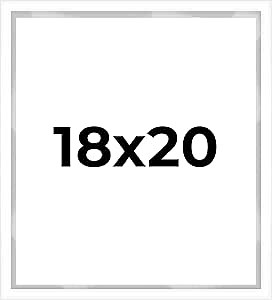 18x20 Shadow Box White Contemporary Frame - Interior Size 18x20 by 1 Inches Deep - White Frame is Made to Display Items Up to 1 Inches Deep Includes Shatter Resistant Acrylic, Backing, Hardware