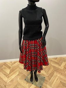 Scottish Tartan Circle Skirt Knee Length EU38 US6 UK10 Cotton Blend - Etsy UK
