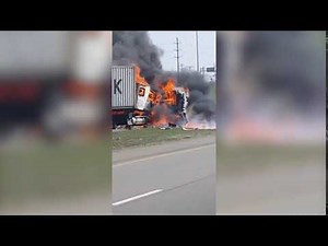 Semi truck fire on 271-South brings afternoon commutes to a screeching halt