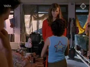 Tall woman- the Dutch TV series De Band - episode Spijt