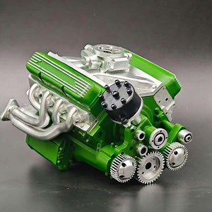 89%-Gasoline V8 Small-Block Engine Model, V8 Engine Kit Gasoline, V8 Engine, Build Your Own Stem V8 Model Engine for Adults, Mini V8 Model Engine