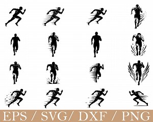 Running Man Svg, Dxf, Png