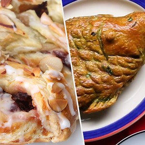 55K views · 436 reactions | Whether you like sugary pastries or savoury indulgences, we’ve got your back.  RECIPE: https://tasty.co/compilation/sweet-vs-savory-puff-pastries | Tasty UK | Facebook