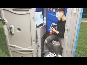 I Spent the Night in a Porta Potty and It Was Luxurious (Sleep in a Portable Toilet Challenge)