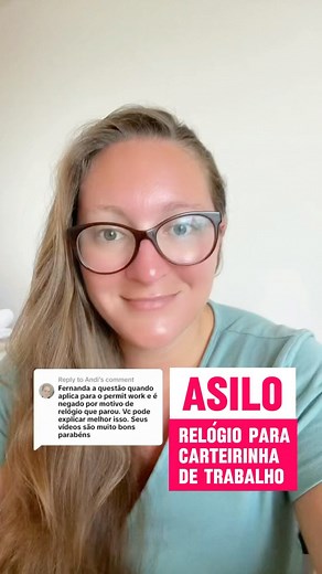 ASILO: Relógio para sua Carteirinha de Trabalho (Work Permit) 💌 Nunca ouviu falar? Nossa advogada de imigração Fernanda Bueno te explica! O Estatuto de Asilo diz que, se você aplicou para asilo aqui nos Estados Unidos, passaram-se mais do que 180 dias e você ainda NÃO teve a decisão do seu caso, o governo dos Estados Unidos te dá uma carteirinha de trabalho (work permit) e um seguro social para você ir trabalhando e vivendo a sua vida enquanto espera a decisão, mas com 150 dias (5 meses) você p