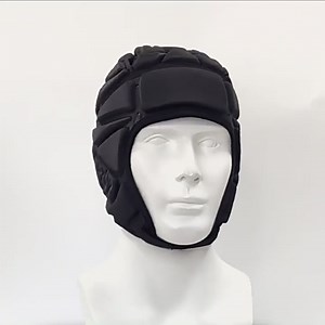 Adjustable Rugby Helmet Headguard Soft Padded Shell Hockey Head Guard Soccer Protective Headgear Scrum Cap 7v10 Flag Football Head Protector Support Soft Foam Autism Goalie Helmet for Adults Youth
