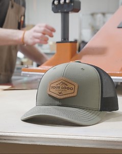 Custom leather patch hats. Made well, made fast. Order instantly with no minimums. | Monomoy