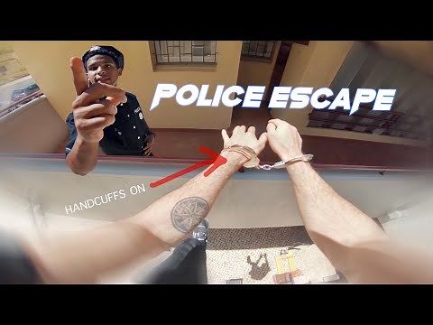 Police escape in handcuffs - Parkour POV