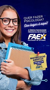 Já escolheu o curso??? Por que a Faculdade tem que ser FAEX!!!! #psicologia #gestaodepessoas #rh #humanas #suldeminas #faex | FAEX Faculdade de Extrema