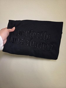 Perfectly Misaligned Sweatshirt - Sleep Token Inspired - Sleep Token Lyrics - Embroidered Sweatshirt - Etsy