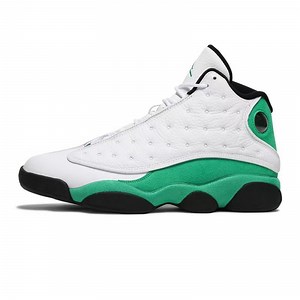 Aj13, Basketball Shoes, Classic, Sports Shoes, Top Layer Cowhide, White, Green, Original Logo