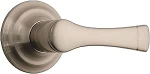 BRINKS - Harper Quick Lock Privacy Door Lever, Satin Nickel - Brushed Nickel Easy Locking Door Handle Bed Bath Hands-Free