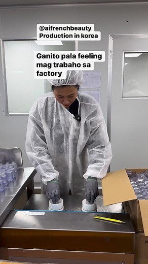 83K views · 2.7K reactions | Production Process in Korea of Aifrench Beauty, vaccum air muna bago ilagay ang furmola ng ating serum. Ganito pala feeling mag trabaho sa factory #fypシ゚viral #fypシ #korea #koreantrip #koreanfactory #factory #reelsoftheday | Ai French | Facebook