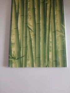 [Hot Item] 3D Bamboo Surface Baseboard PVC Embossed Decorative Paneling 3D Wall Panel Vinyl Wall Cladding Panel