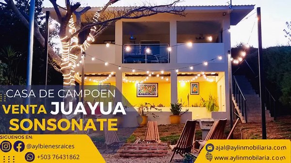 CASA DE CAMPO EN VENTA, EN JUAYÚA, SONSONATE La casa está ubicada...