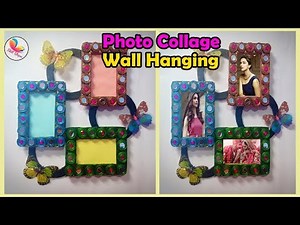 DIY-Handmade photo frame wall hanging/ Best out of waste craft/ wall hanging idea/ Wall decor