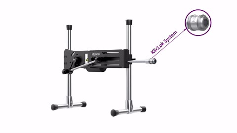 Hismith Premium Sex Machine Vibrator Thruster for Women with APP Controlled, Love Machine with Adapter KlicLok System for Women with G-Spot Dildo Realistic Silicone Black