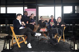 Outfest alum filmmaker Christine Vachon discussing queer cinema in the 90s on "The Past & Future of Queer Cinema" panel at the first annual Outfest House @ Sundance. | Outfest