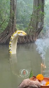 Offerings to snakes. Woman gets red diamond ⚠️ DISCLAIMER ⚠️ • This video was created using AI • This content is for entertainment purposes only • No real humans or animals were involved • This story is entirely fictional #AIvideo #editing #reelsfyp #giantsnake #magicalforest | Halimey Halimey