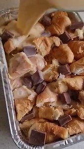 Croissant Bread & Butter pudding recipe 🔥😍 (via TikToks/ kares_kai_roz) | Feedz On