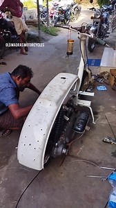 First kick start of 1961 Lambretta li 150 after restoring the engine 🖤❤️💙 | OLD Madras Motorcycles