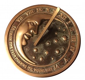 Cadeau décoratif cadran solaire de jardin Cadran solaire lune et étoile avec reflets vert-de-gris Cadeau déco de jardin - Etsy France