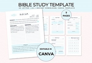 Bible Study Guide for Teen Girls, SOAP Method Printable, Canva Editable Scripture Journal, Christian Youth Study Guide PDF - Etsy Canada