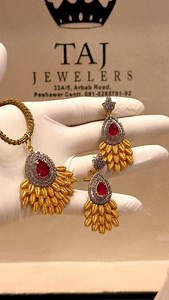 Exquisite Craftsmanship. Visit Taj Jewelers for more stunning designs. #goldjewellery #gold #ruby #TajJewelers | Taj Jewelers