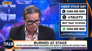 Kevin O'Sullivan discusses with King Arthur Pendragon, a leading druid, about the controversy surrounding Angela, a druid student who was expelled for her views on transgender women's exclusion from single-sex spaces. | TalkTVUK