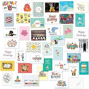 Amazon.com : 40 Birthday Cards Assortment with Envelopes (Birthday) : Office Products