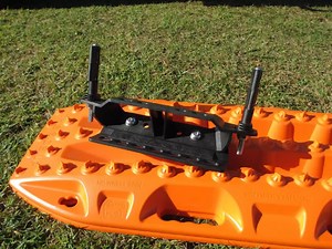 MAXTRAX Mounting Brackets with (QUICK RELEASE) mounting pins. https://4x4designs.com.au/product/raptor-racks-maxtrax-mounting-brackets/ This pair of RAPTOR RACK mounting brackets will suit MAXTRAX MK II and is able to carry a set of up to 4 recovery tracks. Built with the off road enthusiast in mind, the RAPTOR RACKS, Mounting Kit is made from carbon, glass fiber and nylon composite material. This robust, durable design is able to withstand all the rugged outback conditions of Australia and the 