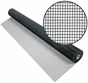 Aluminum Insect Screen Mesh Roll - Bug Screen for Patio, Window, Door, Porch - Mosquito Screen Metal Aluminum Screening - Replacement Screens for Windows & Doorway - 18 in x 100 ft, Charcoal