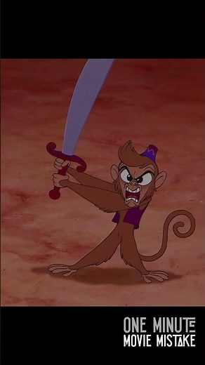 Handle Reduction in Aladdin (1992) #aladdin #abu #scene #edit #moviebloopers #moviemistake #sword
