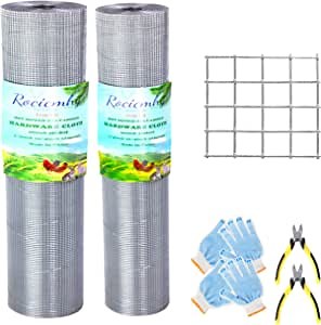 Hardware Cloth 1/4 inch 36x100 ft & 1/4inch 36x50 ft,Chicken Coop Wire,Hot Dipped Galvanized Wire Mesh Roll,Chicken Wire Fence Rolls,Welded Wire Fencing,Rabbit Wire Mesh for Chicken Wire Fenc