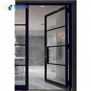 [Hot Item] Triple Weather-Stripped Obscure Glass Privacy UPVC Casement Door for Bathrooms