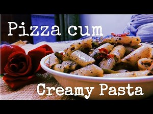 Know how to cook Pizza cum creamy Pasta - A perfect delight enriched with exciting flavour.