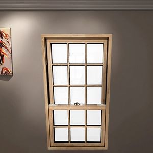 [Hot Item] Penjoy Modern Design Exterior Window Heat Insulation Vertical Sliding Timber Single Wooden Sash Hung Window