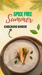 Apni regular kheer ko dijiye chickoo ka delicious twist, aur enjoy karein yeh refreshing aur tasty #SpiceFreeSummer treat! 👌 Toh aaj hi banaiye 'Chickoo Kheer' aur enjoy karein chickoo ki natural sweetness aur milk ki creamy richness ka perfect combo, and simply treat yourself to this royal dessert. Serve it chilled, and watch everyone ask for another bowl! 😍😇 #Sanjeevkapoor #SanjeevKapoorKhazana #SpiceFreeSummer #chicookheer #sapotakheer #chikoorecipe #indianfestivedessert #fruitkheer | Sanj