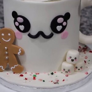 Peppermint Hot Chocolate Mug Cake Tutorial By: The Lovely Baker | MetDaan Cakes