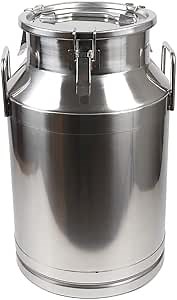 10.57Gal/40L Milk Can - 201 Stainless Steel Milk Jug, Thick Handle with Sealed Lid Heavy Duty Milk Bucket Wine for Kitchen, Rice Cereal Grain Canisters Container