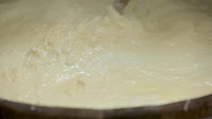 Handmade Process Production Mozzarella Cheese Making Manually Cheese Factory Dairy Food Traditional Mozzarella Craft Stock Footage - Video of rennet, cheesemaking: 241689088