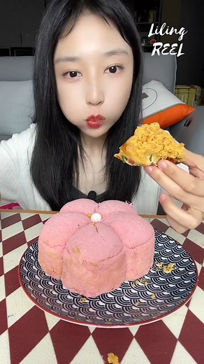 Meat Floss Cake Yummy | Liling ASMR