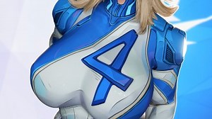 Susan Storm, Marvel character, thick body, Apone3D, big boobs, thighs, standing, video game girls, long hair, blonde, parted lips, blue eyes, thick thigh, looking at viewer, juicy lips, video game characters, nipple bulge, Invisible Woman, Marvel Rivals, video games, CGI, digital art, fan art, bodysuit, simple background, portrait display, Fantastic Four, eyeshadow, high-angle, numbers | 2133x3200 Wallpaper - wallhaven.cc