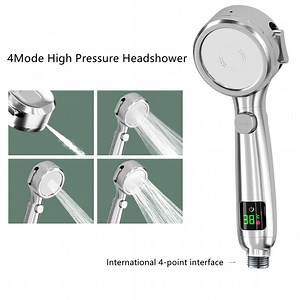 [Hot Item] Hot Digital Bathroom Smart Temperature Display ABS Spray Massage Rain Shower Rainfall Shower Head
