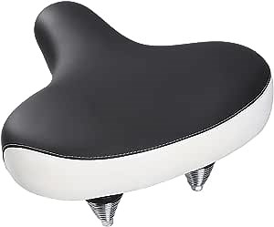 1Foot×1Foot Extra Wide Bike Seats,Thick and Soft Foam Material,Large Beach Cruiser Bike Seat with Suspension .Oversize Bike Seat,Comfortable Bicycle Seat for Men and Women.