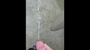 Risky full piss outside my apartment