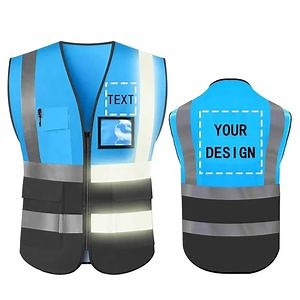[Hot Item] Hi Viz Vest Custom Logo 120GSM Polyester Ombre Color Safety Reflective Vest Cheap Chaleco De Seguridad Adulto