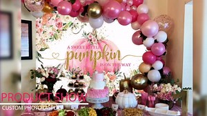 Avezano 10 x 8 ft Fall Baby Shower Decorations for Girls Pink Pumpkin Baby Shower Party Backdrop A Little Pumpkin is on The Way Background